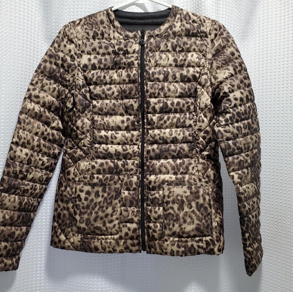 Reversible black/leopard  jacket